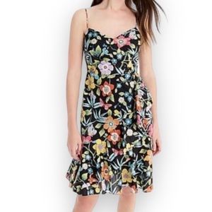 J Crew Ruffle Dress in Liberty Pavilion black floral